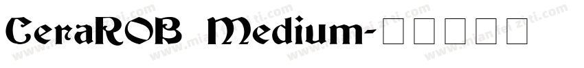 CeraROB Medium字体转换